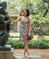 Reversible Inia Print Dress – Vibrant Floral and Black 2-in-1 Dress - Retro Chic - Profonde by Blissfully Brand
